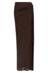 extra long skirt in shiny viscose jersey