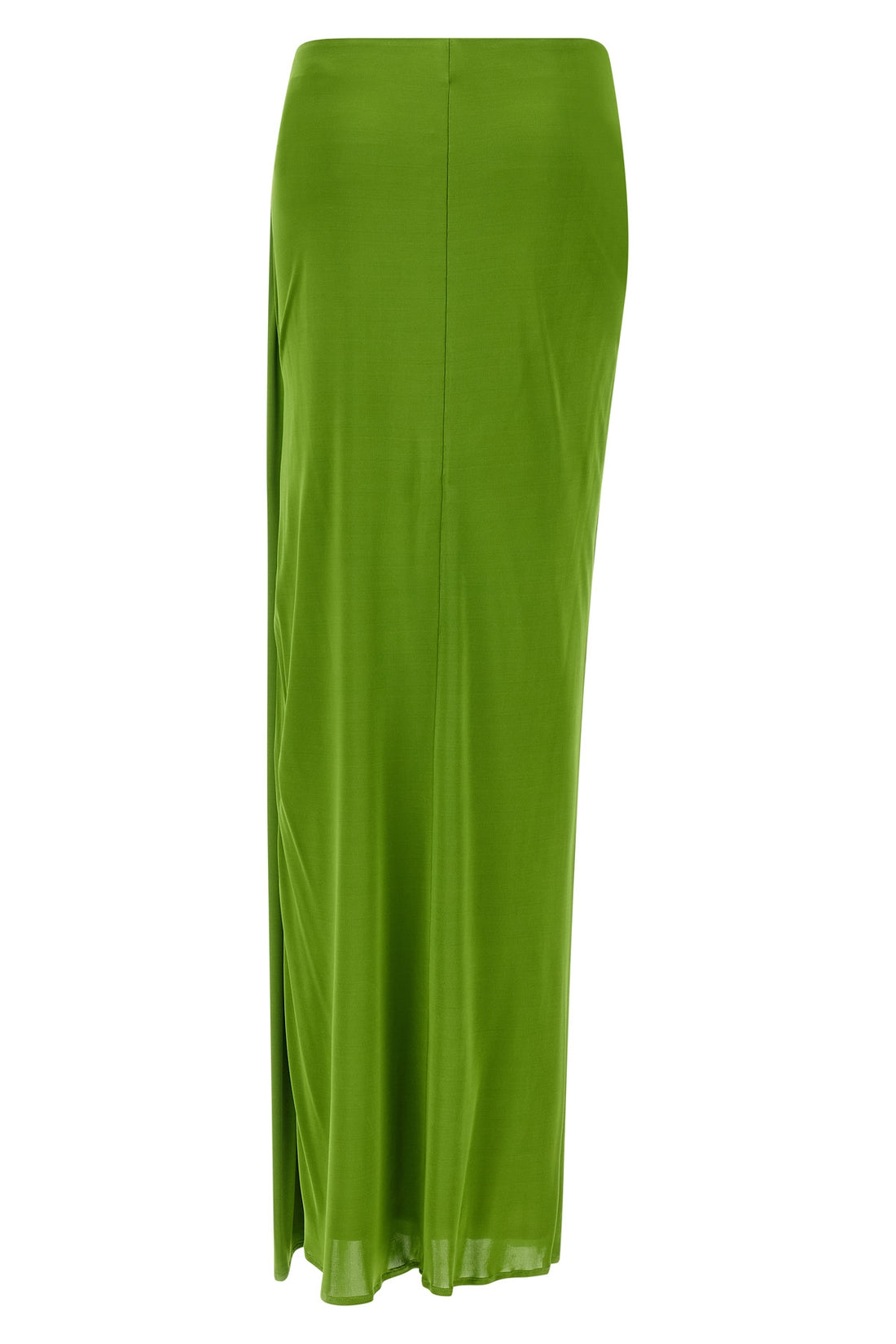 ELISABETTA FRANCHI 40 extra long skirt in shiny viscose jersey