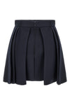 elisabetta franchi mini skirt defines the silhouette through a rigorous sartoria