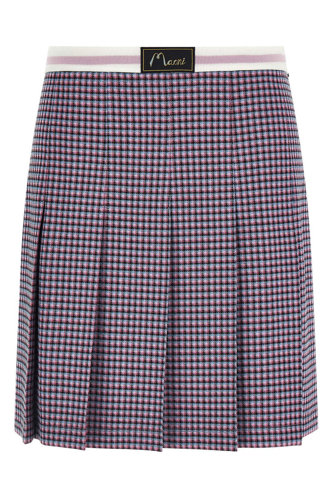 MARNI 38 houndstooth patterned viscose blend miniskirt