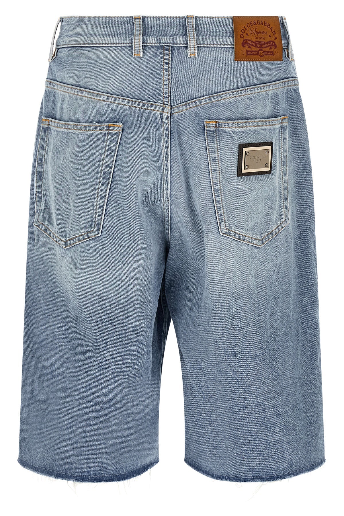 cotton denim bermuda shorts
