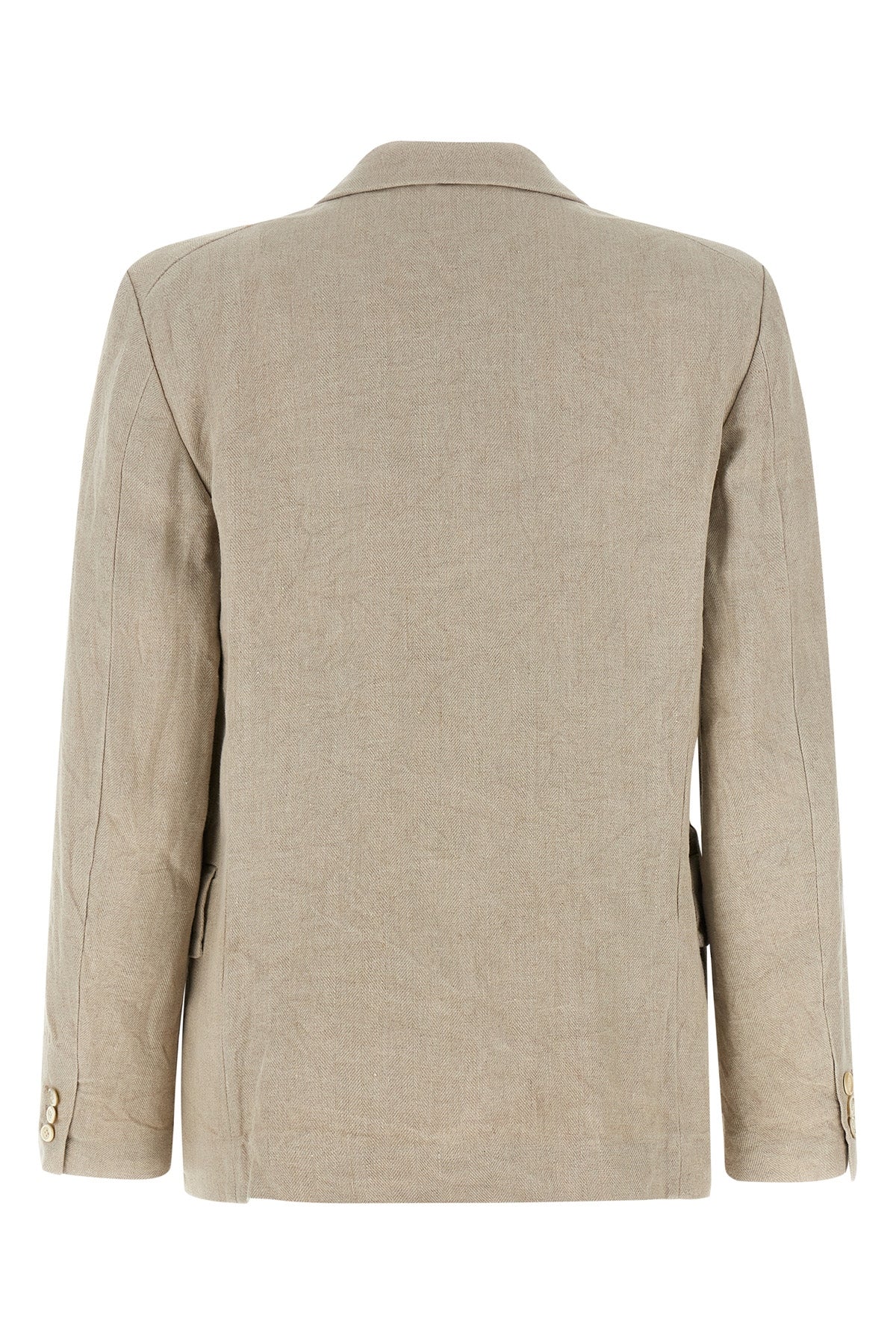 chevron linen blazer