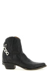 comme des garçons x mexicana ankle boots in used-effect leather