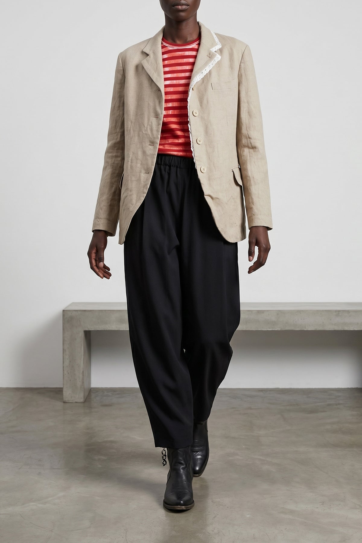light wool trousers