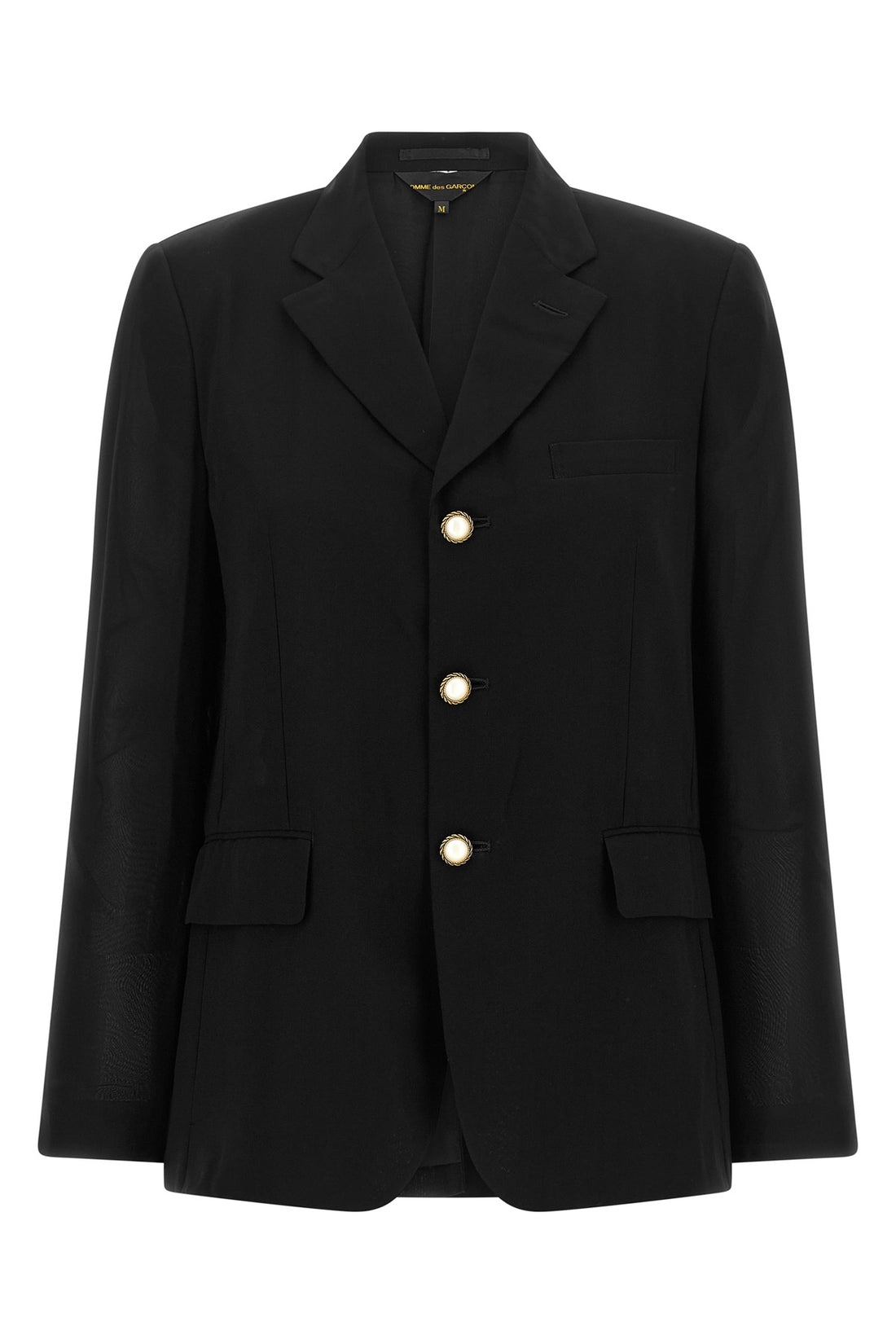 COMME DES GARÇONS M the comme des garçons single-breasted blazer redefines classic tailoring through