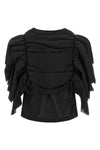 the comme des garçons top stands out for an architectural construction that rede