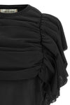 the comme des garçons top stands out for an architectural construction that rede