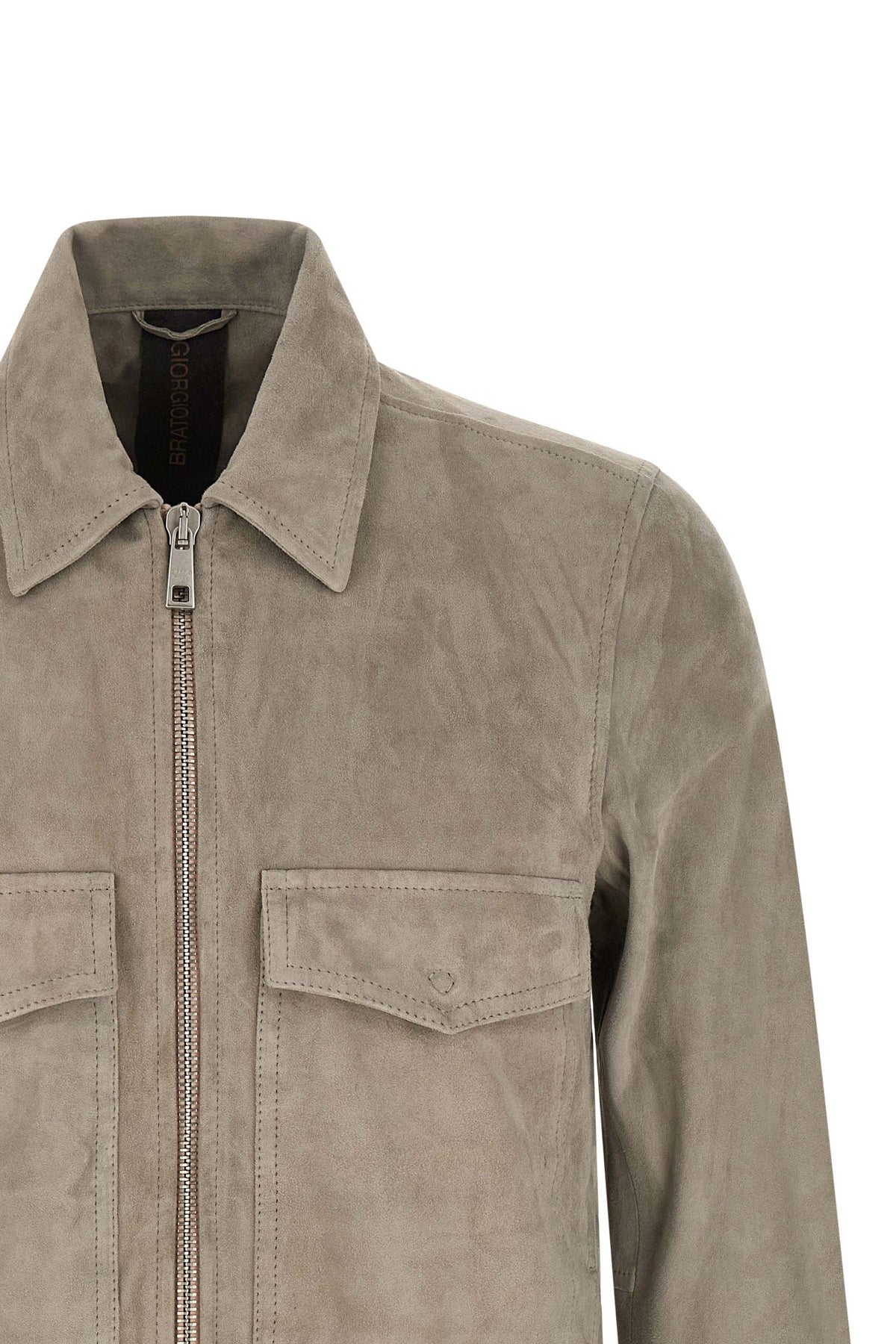 stretch velour suede jacket
