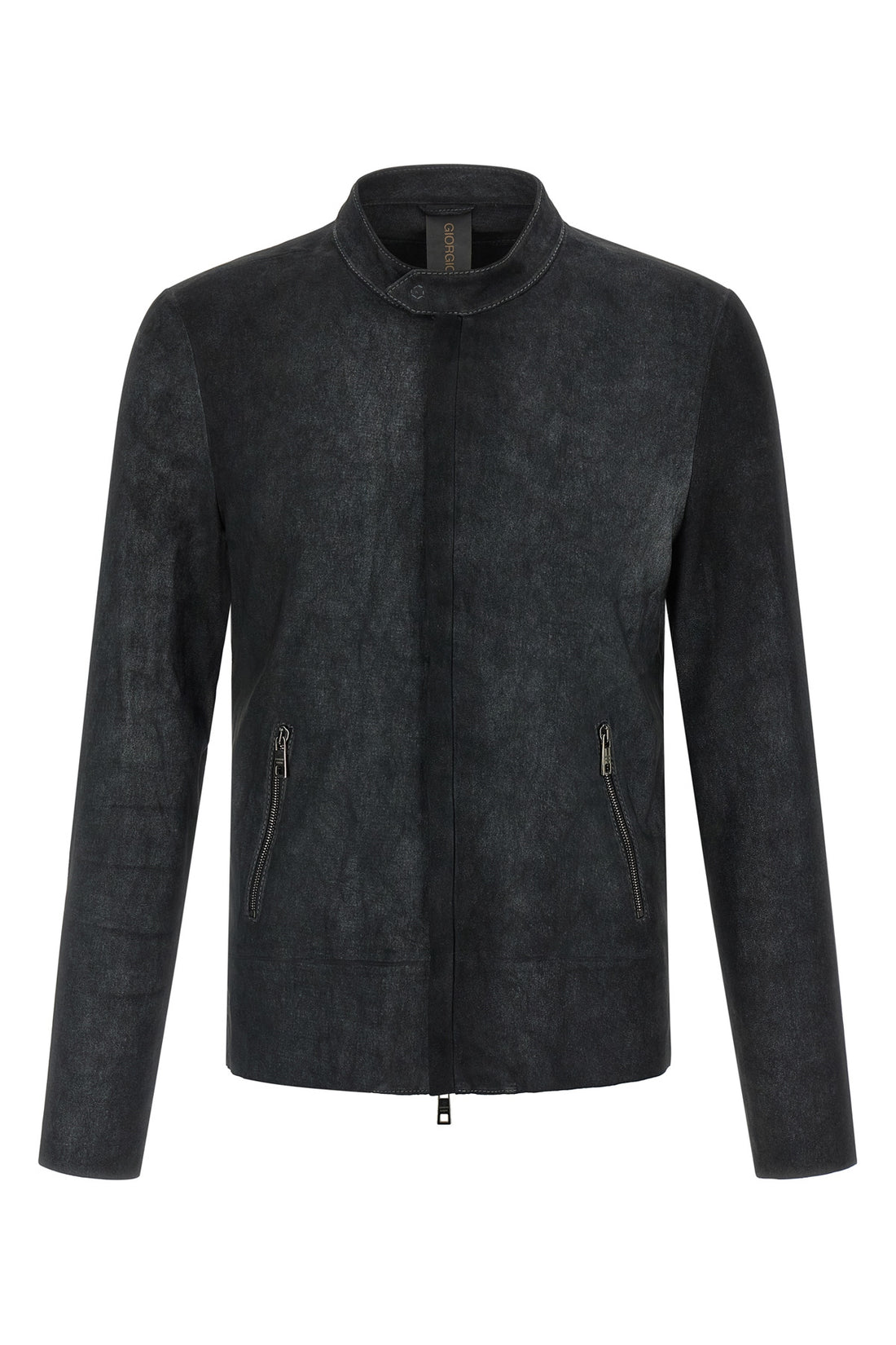 GIORGIO BRATO 56 used-effect stretch waxed lambskin jacket