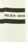 golden goose socks in structured cotton blend feature a high ribbed workmanship