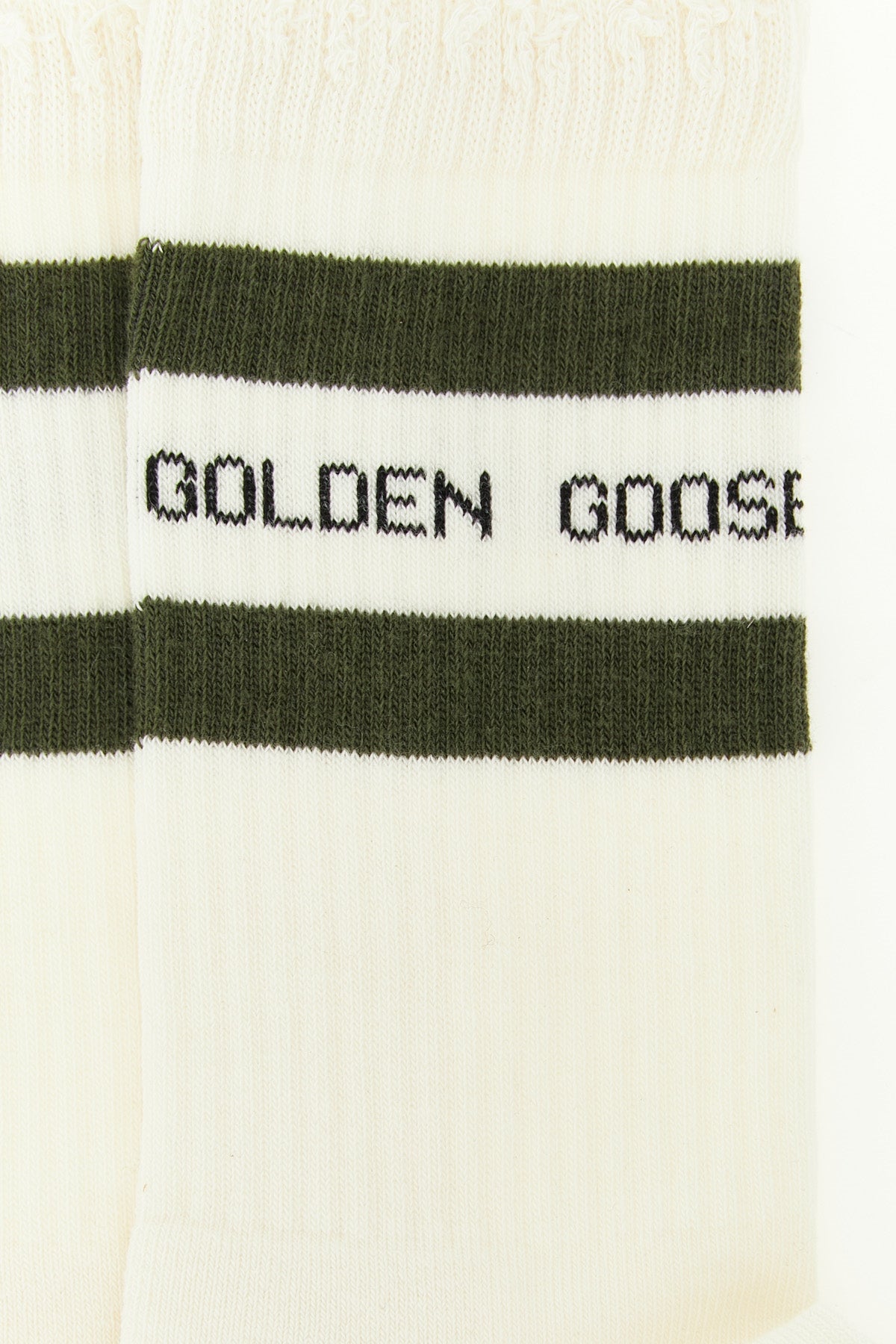 golden goose socks in structured cotton blend feature a high ribbed workmanship