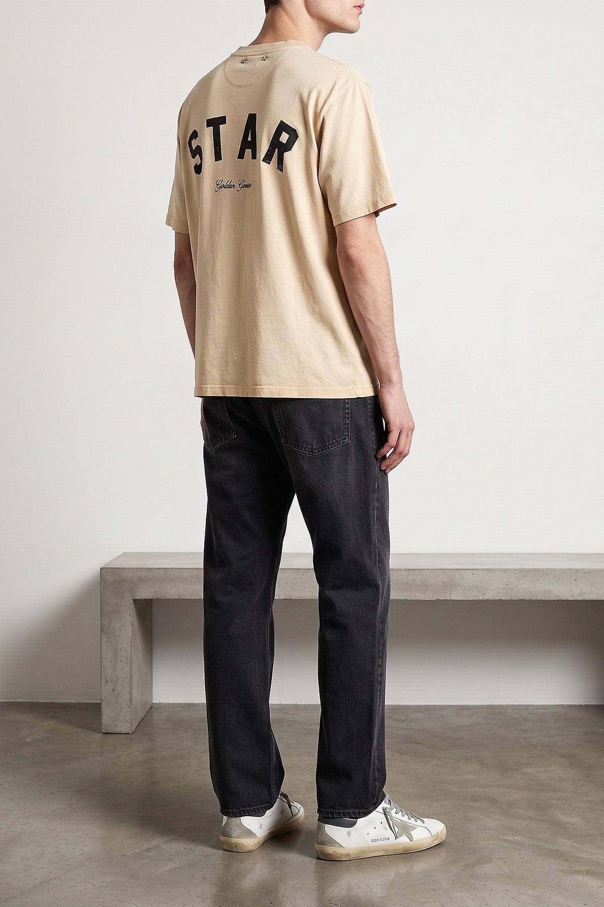 used-effect cotton t-shirt