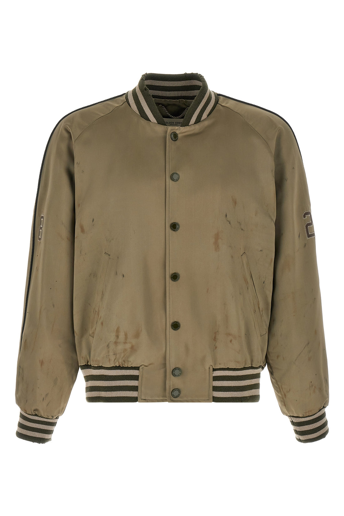 GOLDEN GOOSE L journey lived-in effect satin bomber jacket