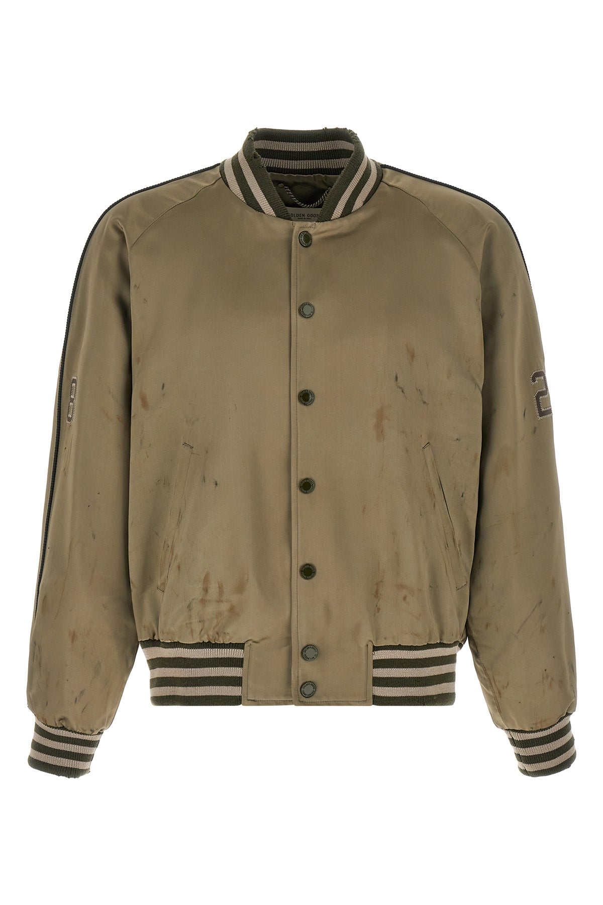 journey lived-in effect satin bomber jacket