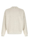 gauze mélange used-effect cotton sweatshirt