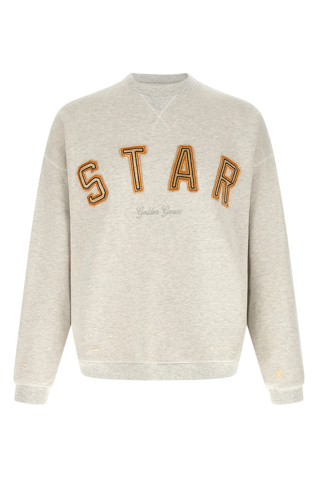 GOLDEN GOOSE S gauze mélange used-effect cotton sweatshirt