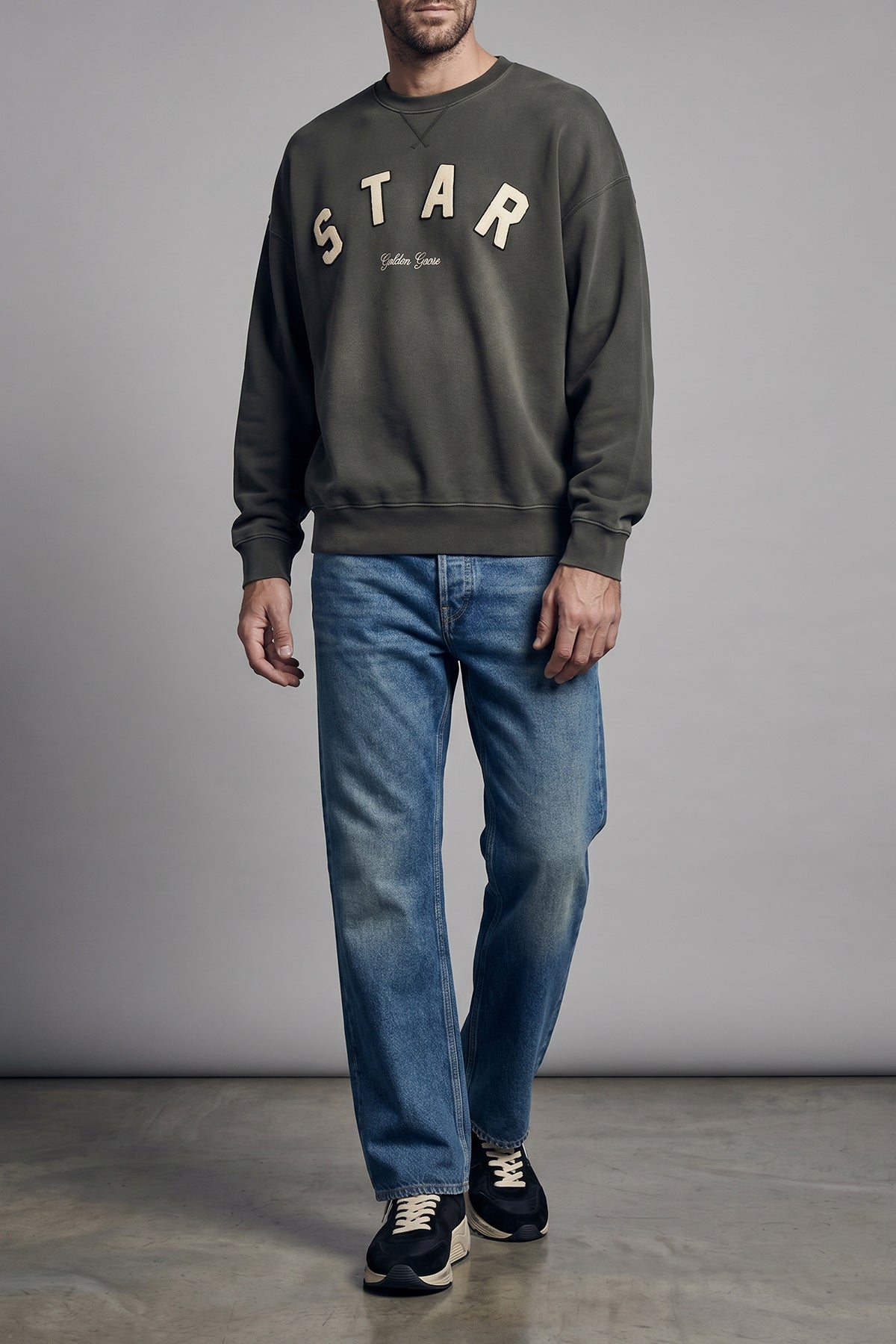 gauze mélange cotton sweatshirt