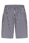 bermuda shorts in striped cotton and silk blend poplin shorts