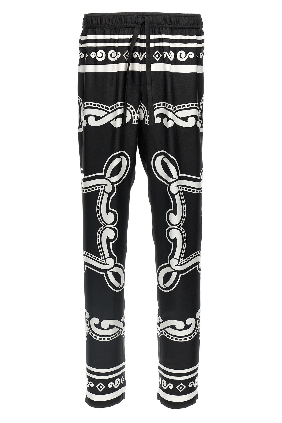 bandana-print silk pajama pants