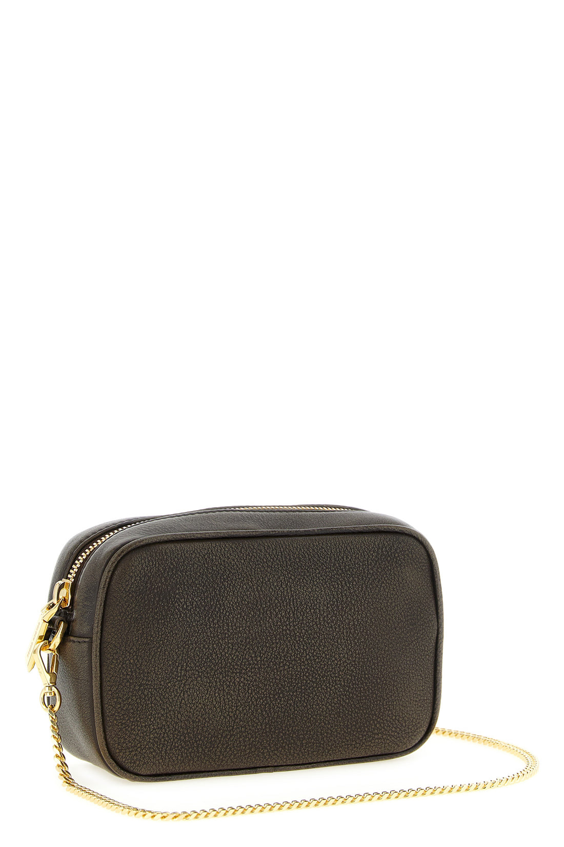 GOLDEN GOOSE OS star mini clutch bag in distressed leather