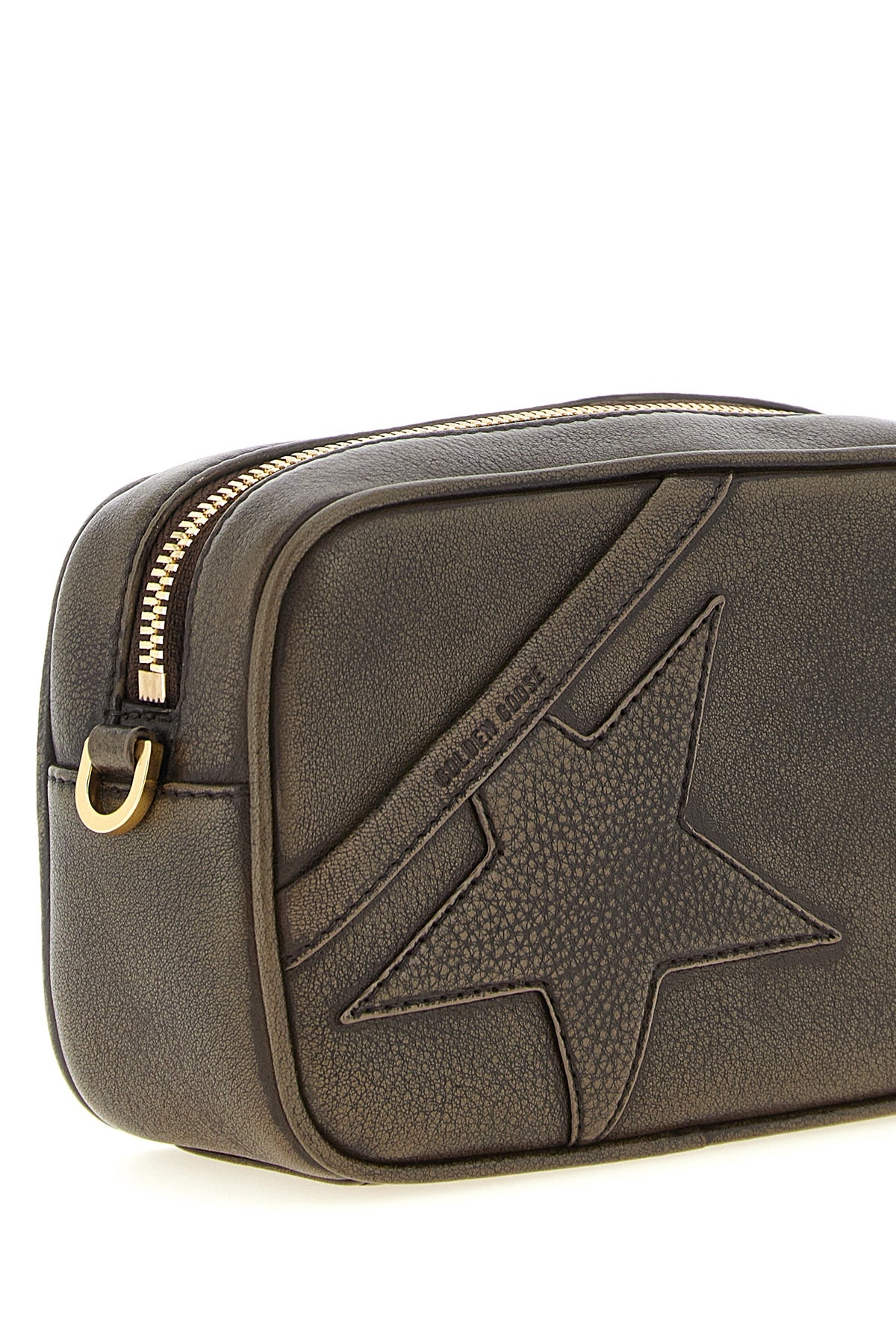 star mini clutch bag in distressed leather