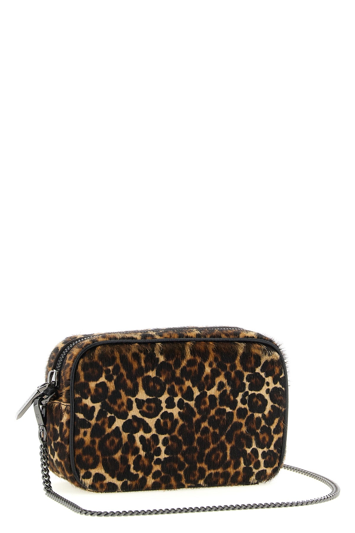 mini star animal print pony hair crossbody bag