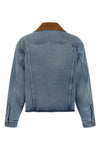 cotton denim blouson subjected to special handcrafted washing