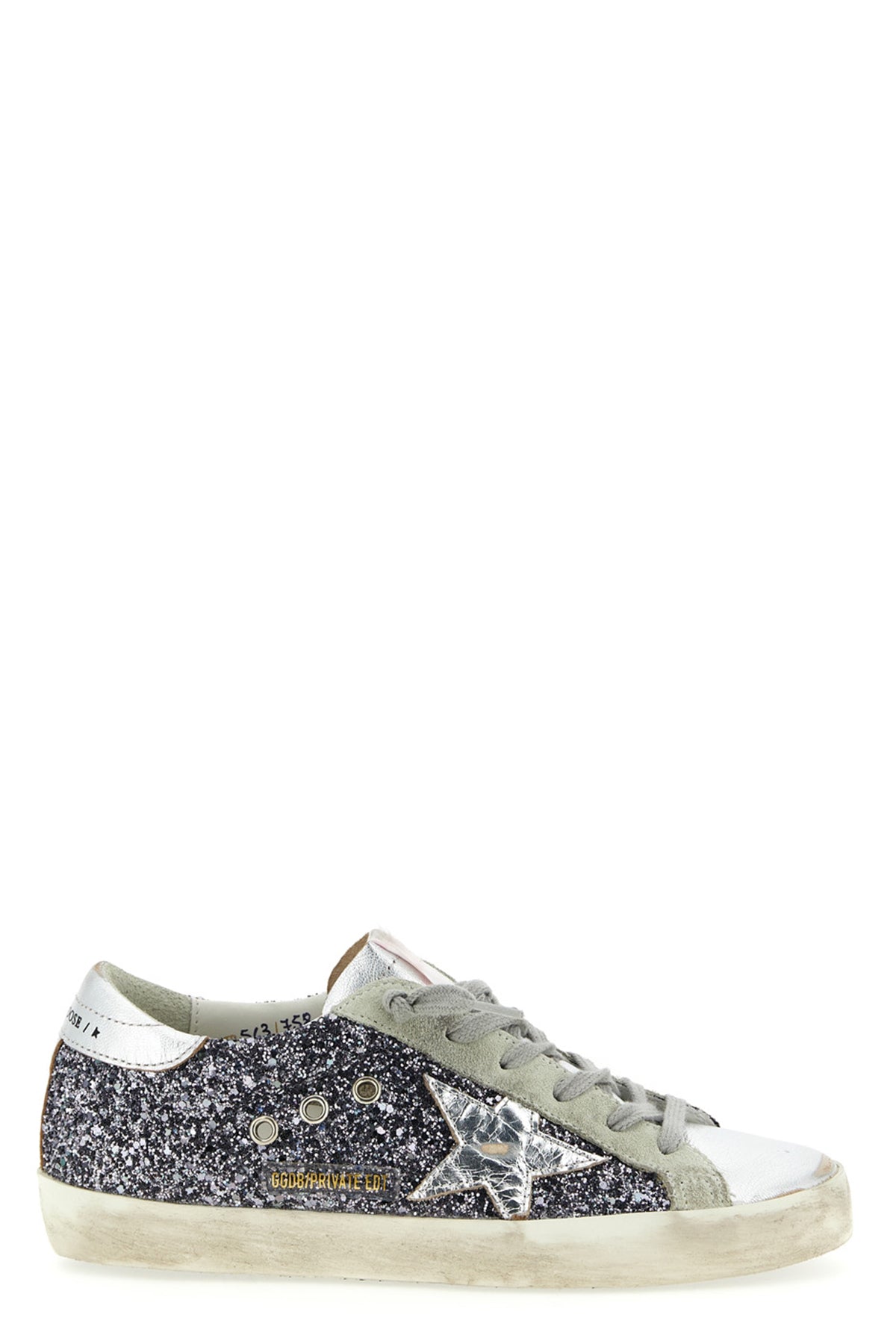 superstar metallic and glitter leather sneakers