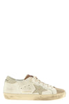 superstar used-effect leather sneakers