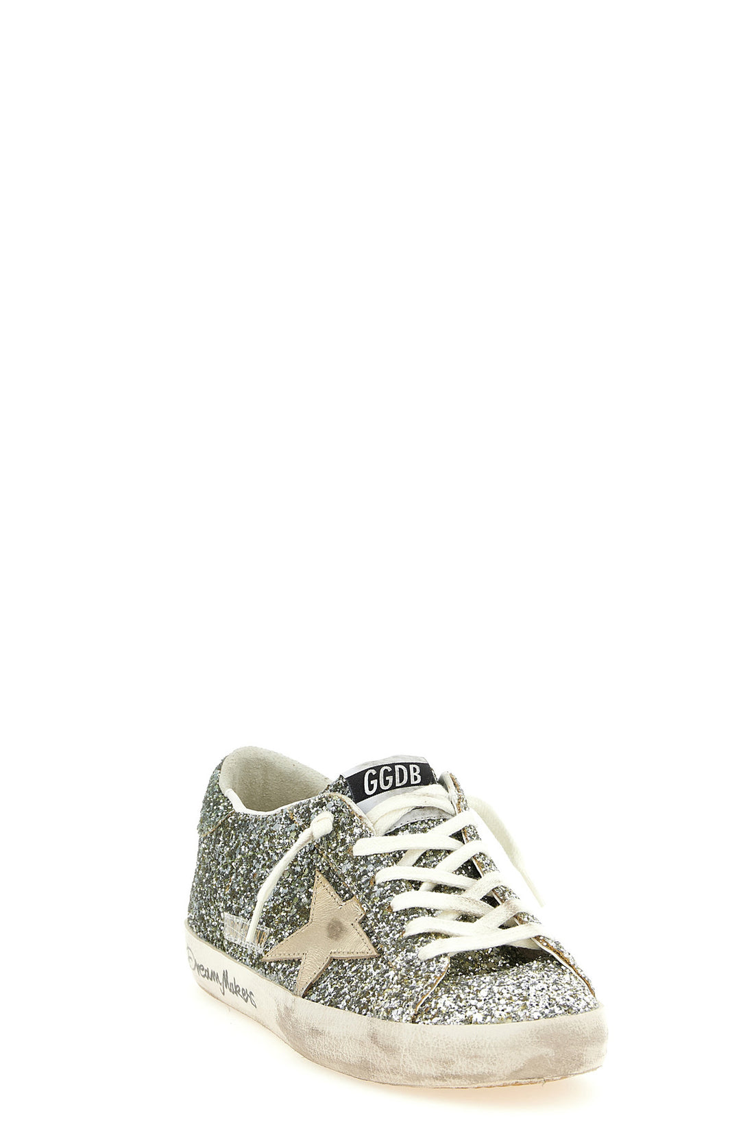GOLDEN GOOSE 36 super star sneakers in all-over glitter fabric