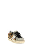 superstar sneakers in used-effect suede and pony-effect leather