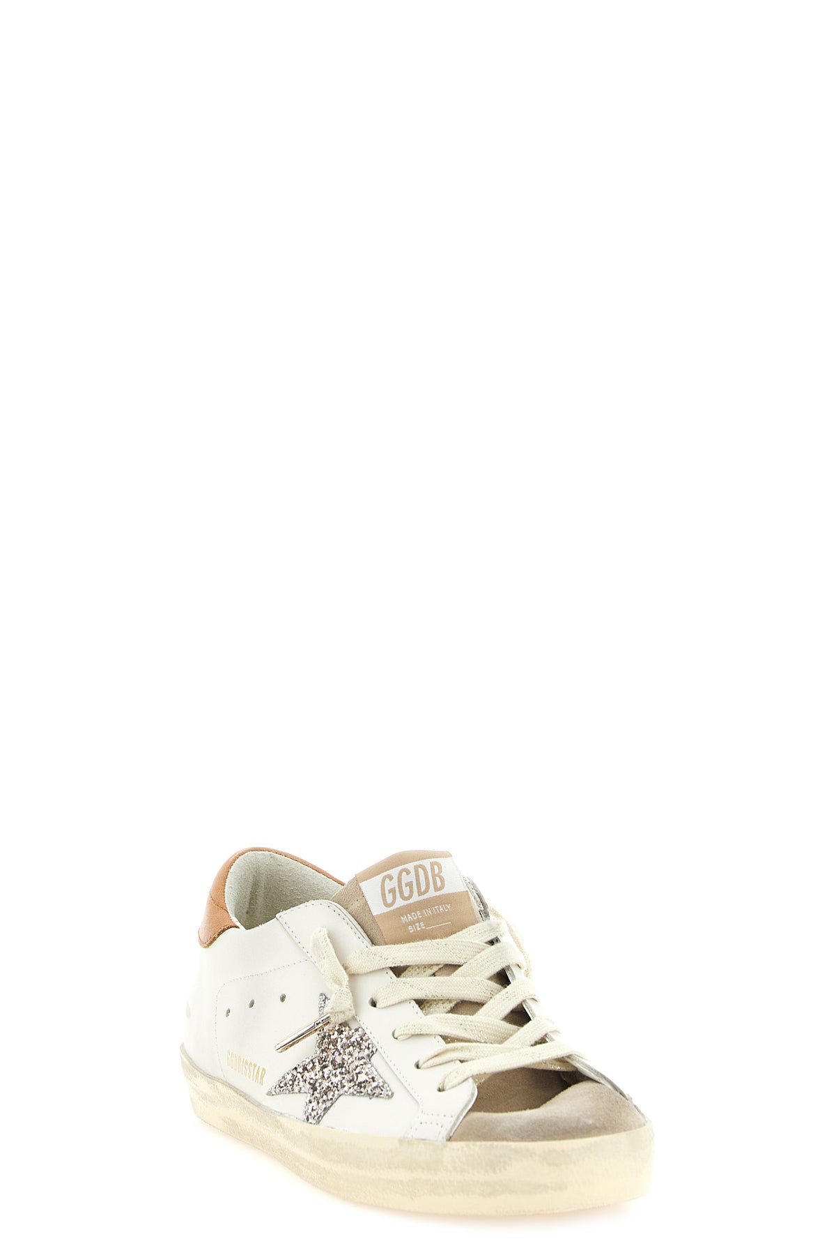golden goose super-star sneakers stand out for an upper in fine white smooth l