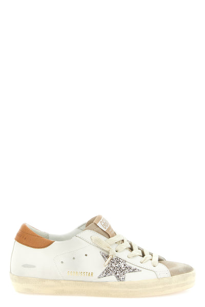 golden goose super-star sneakers stand out for an upper in fine white smooth l