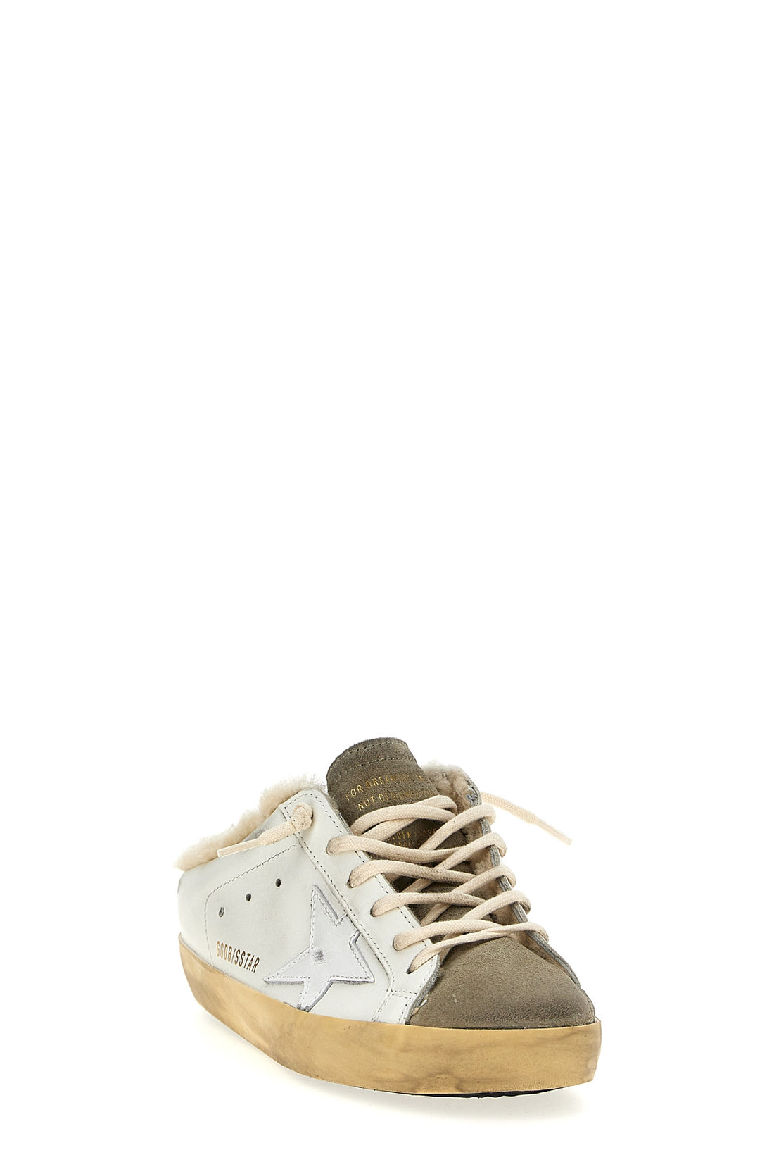GOLDEN GOOSE 36 superstar used effect leather sabots