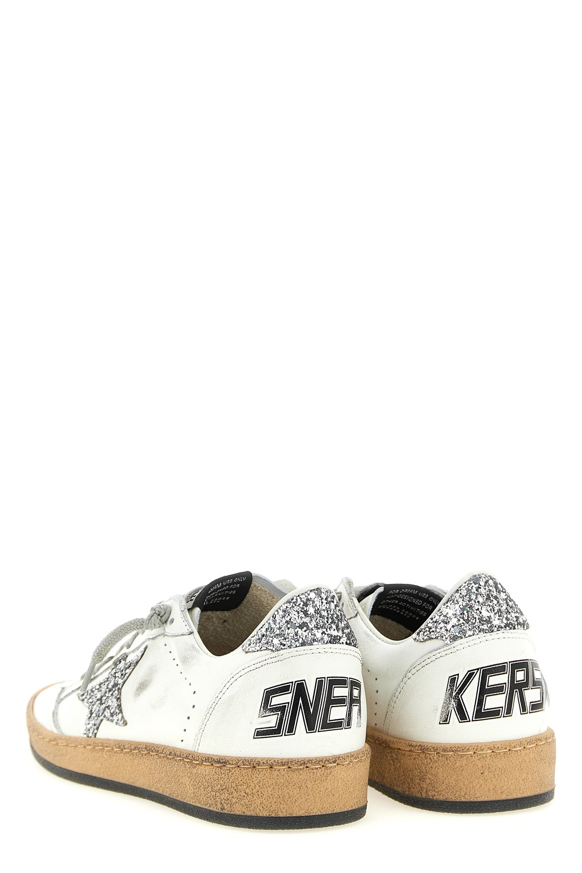 ball star sneakers in used-effect leather