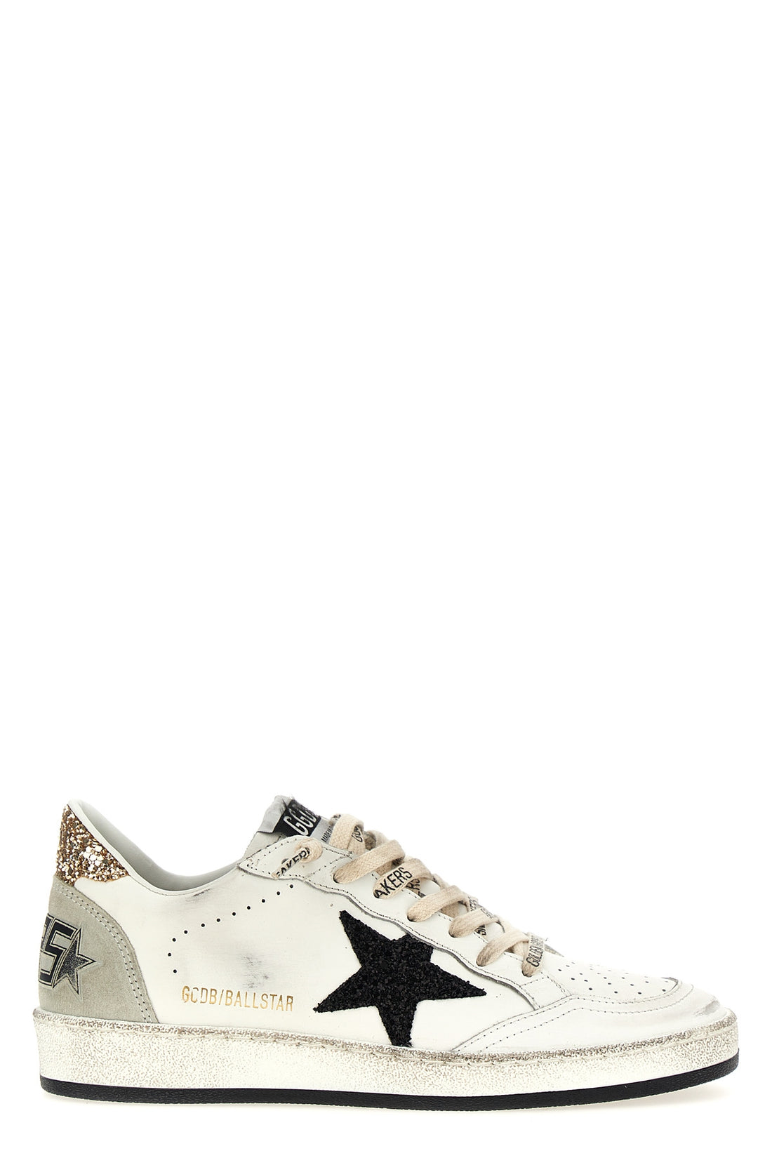 GOLDEN GOOSE 36 ball star sneakers in used-effect leather