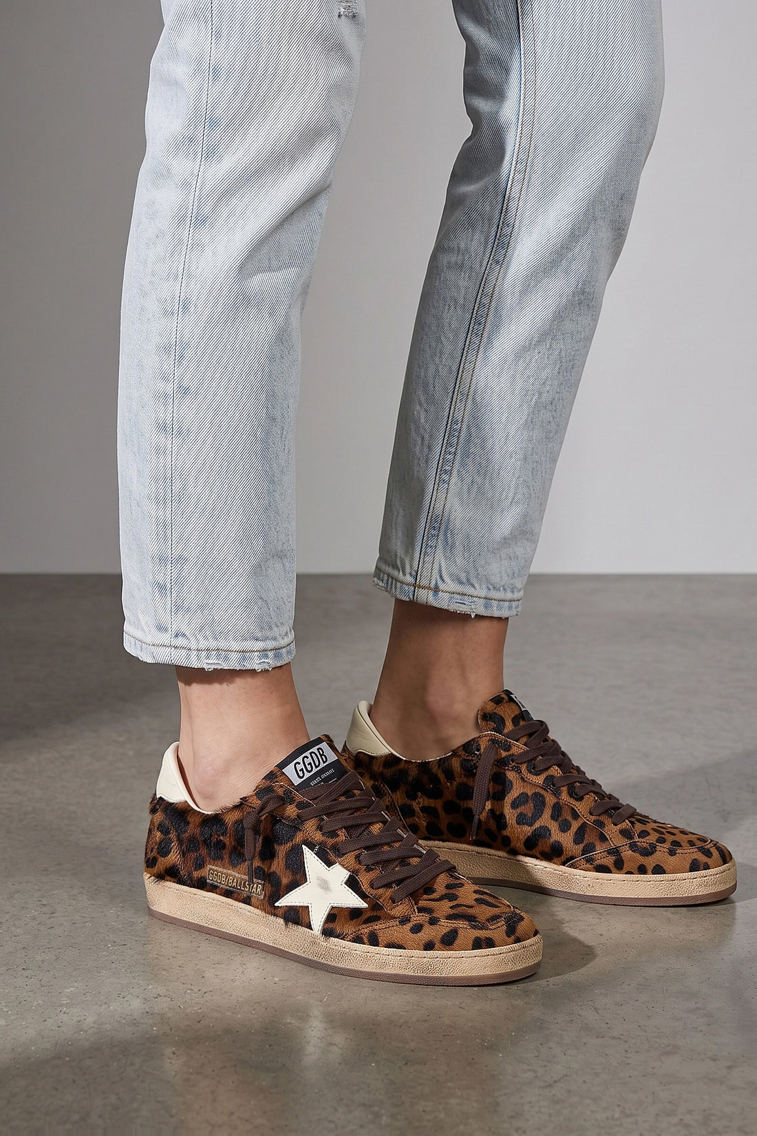 GOLDEN GOOSE 41 golden goose ball star sneakers feature a fine pony hair upper