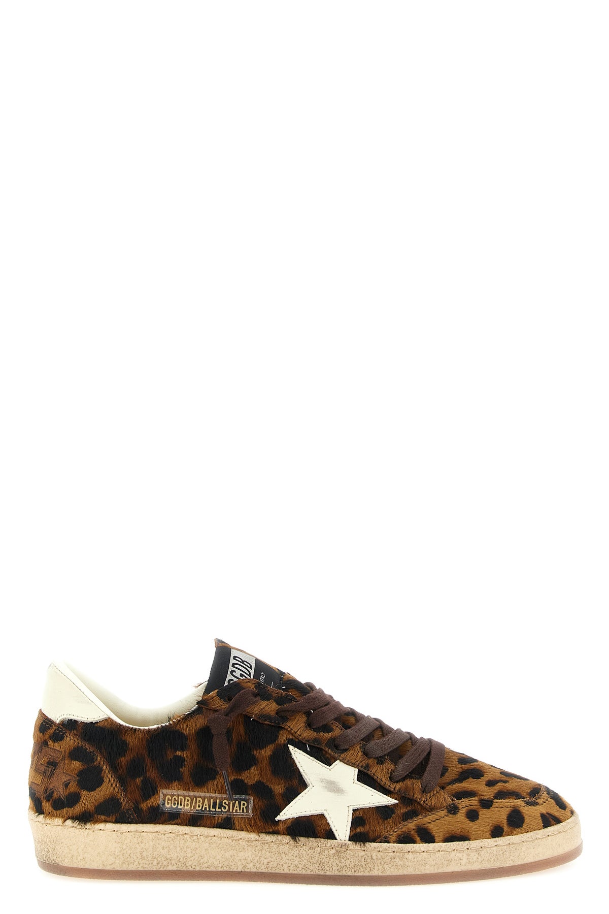 golden goose ball star sneakers feature a fine pony hair upper