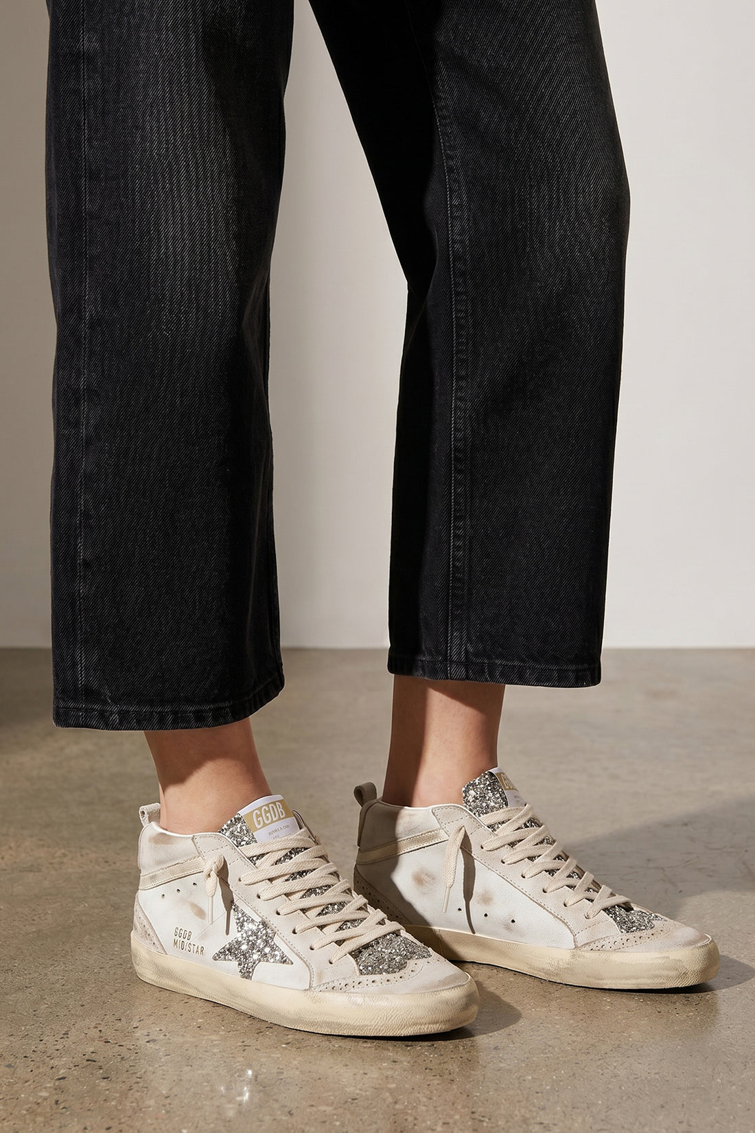GOLDEN GOOSE 36 mid star nappa leather sneakers