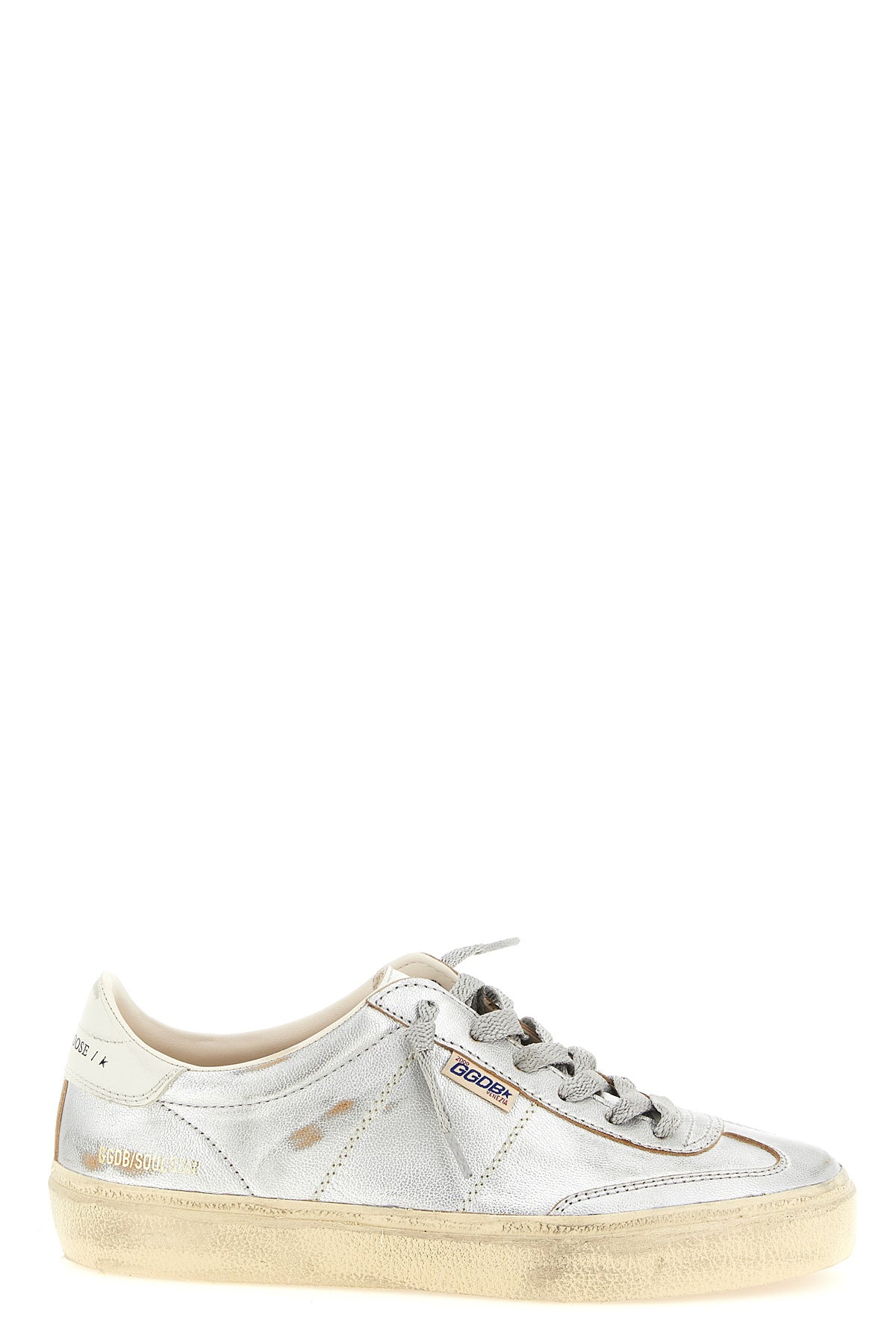 soul star sneakers in silver metallic leather
