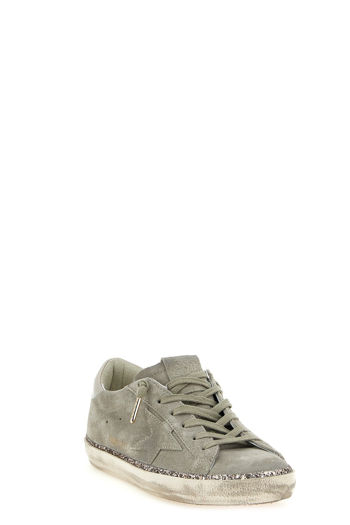 superstar used-effect suede sneakers