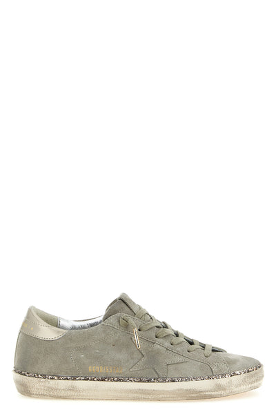 superstar used-effect suede sneakers