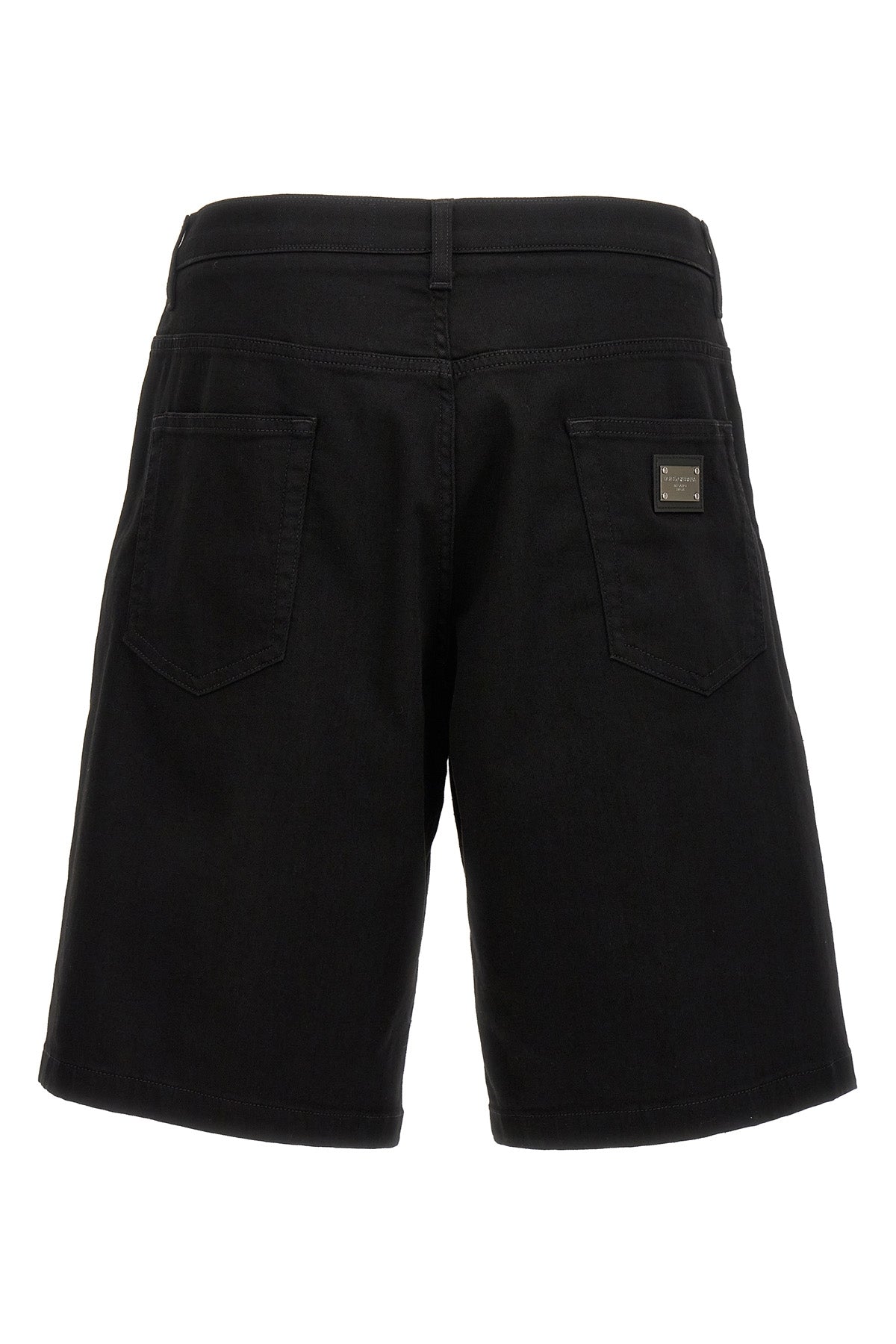 stretch denim bermuda shorts