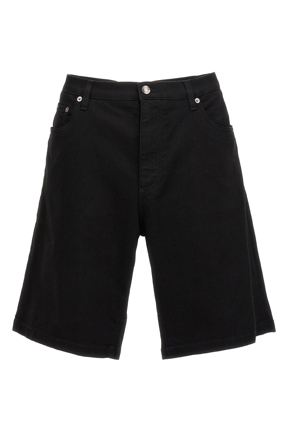 stretch denim bermuda shorts
