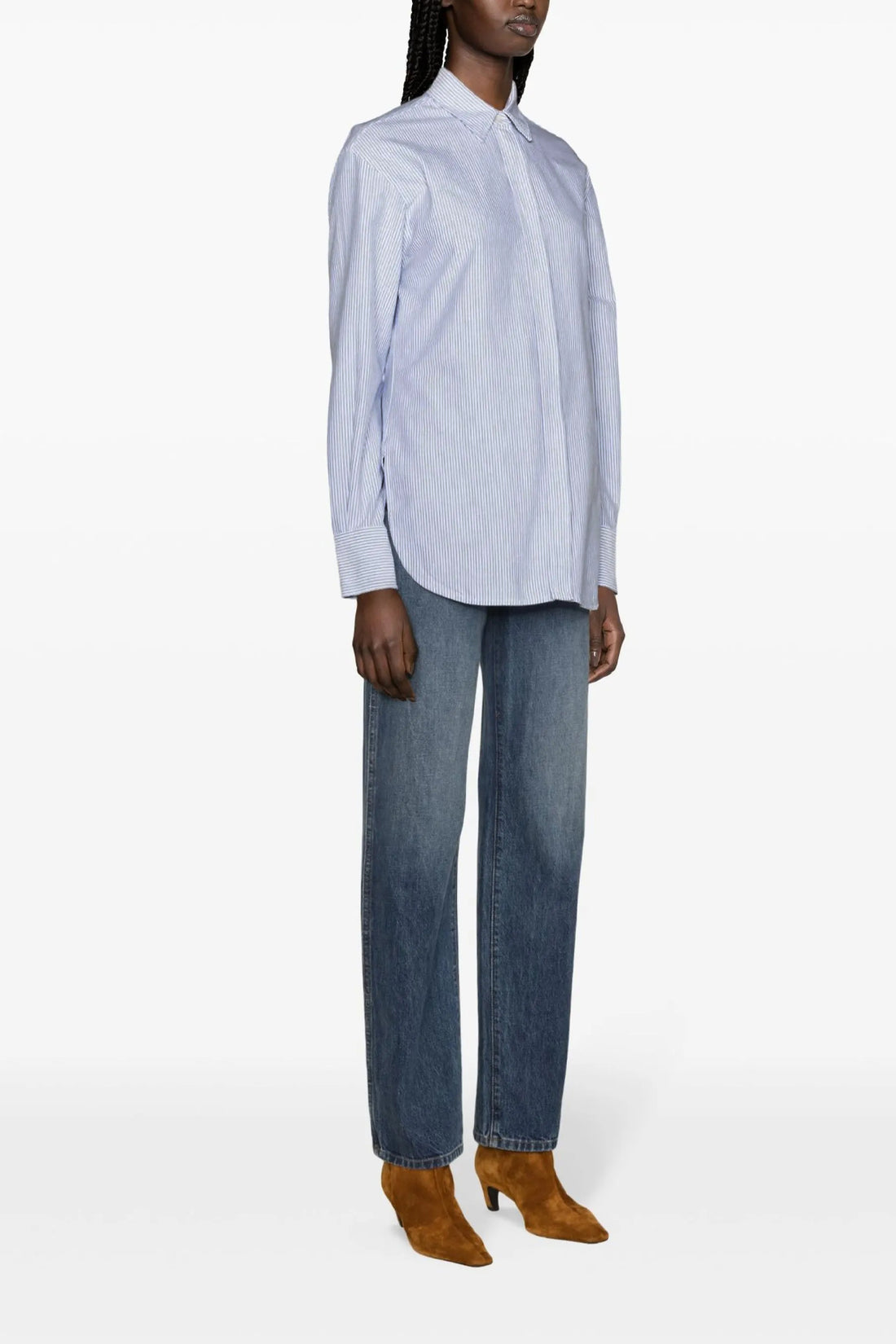 GOLDEN GOOSE L oxford cotton striped batilda shirt
