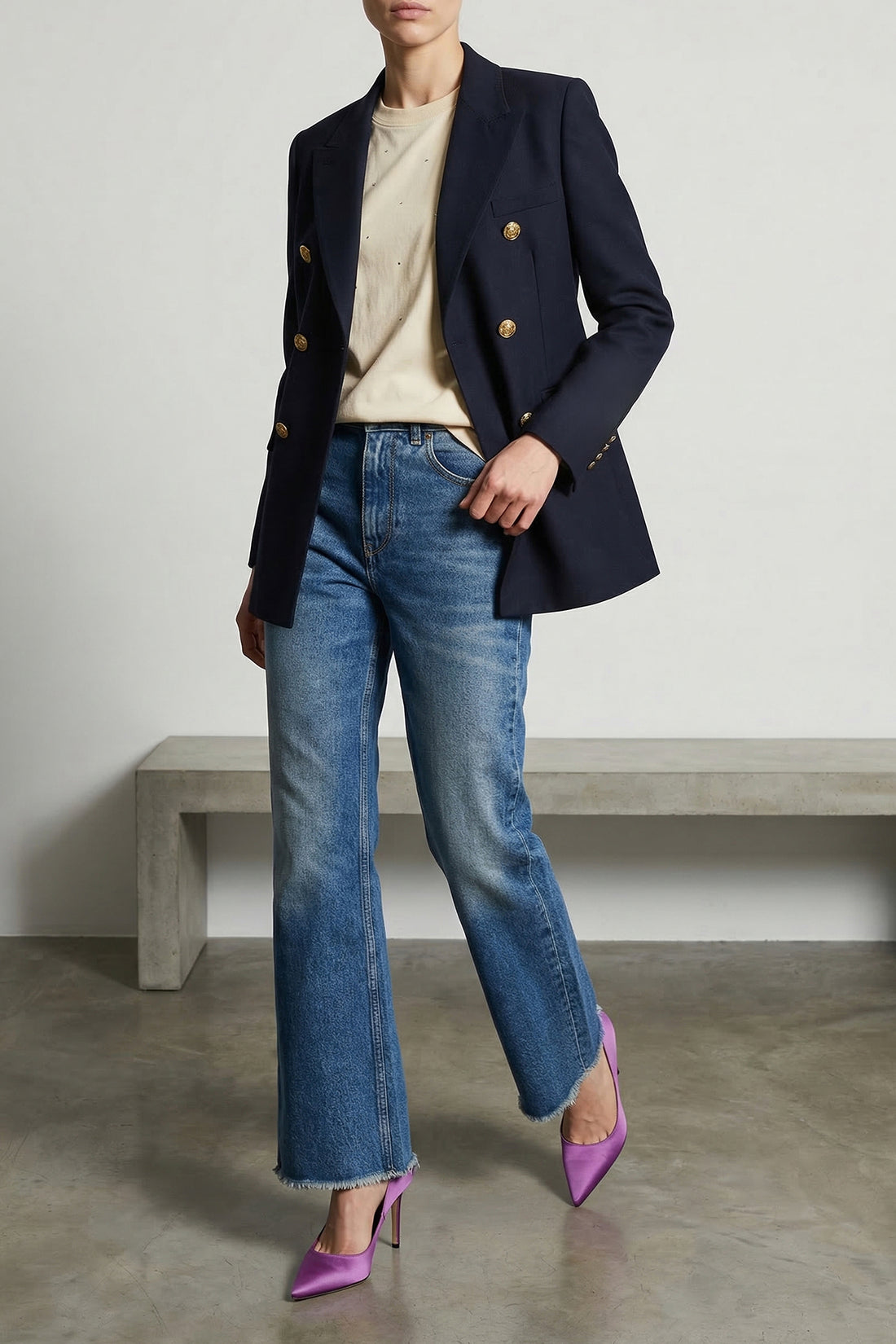 GOLDEN GOOSE 40 diva blazer in virgin wool blend