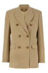 double-breasted wool blazer