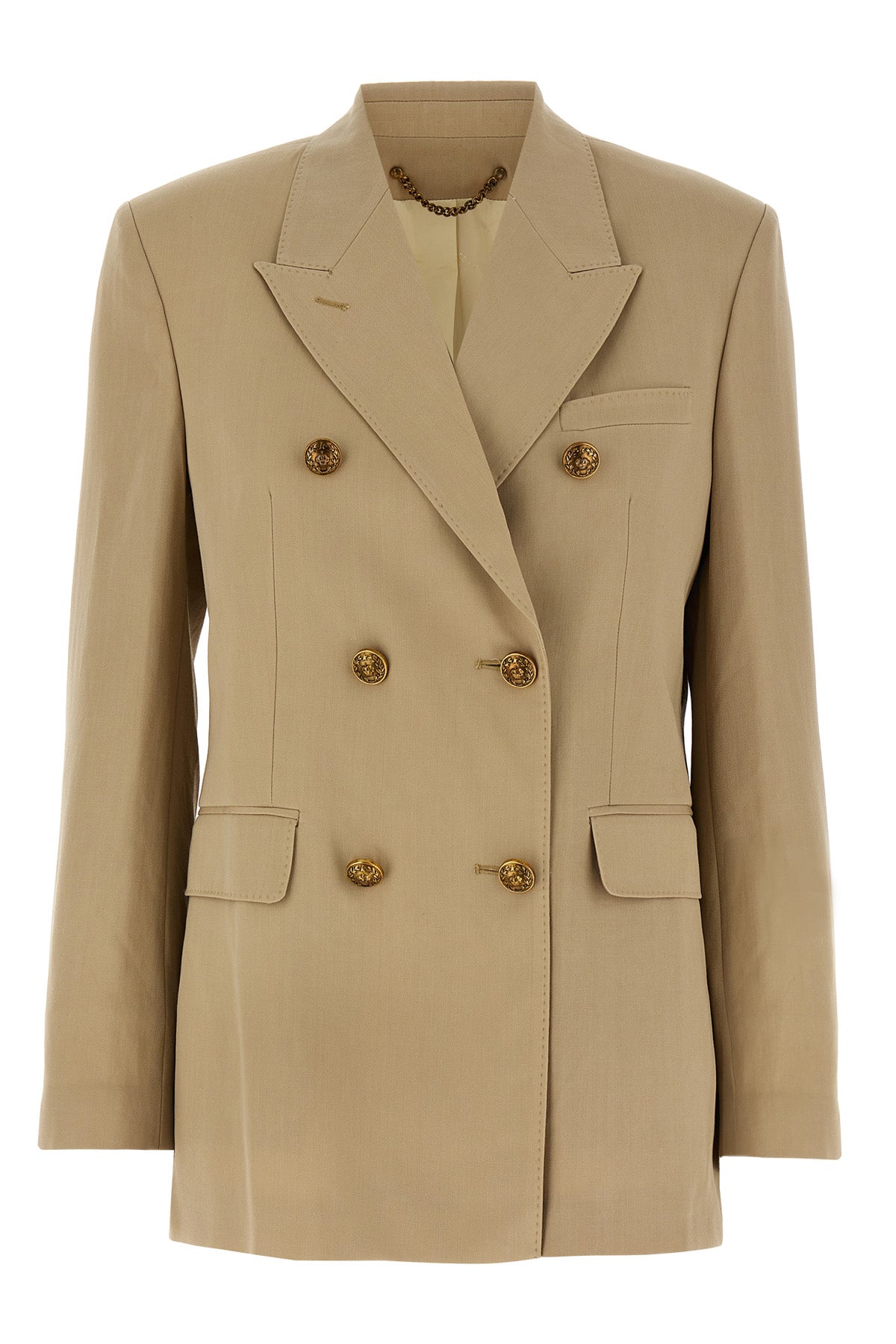 double-breasted wool blazer