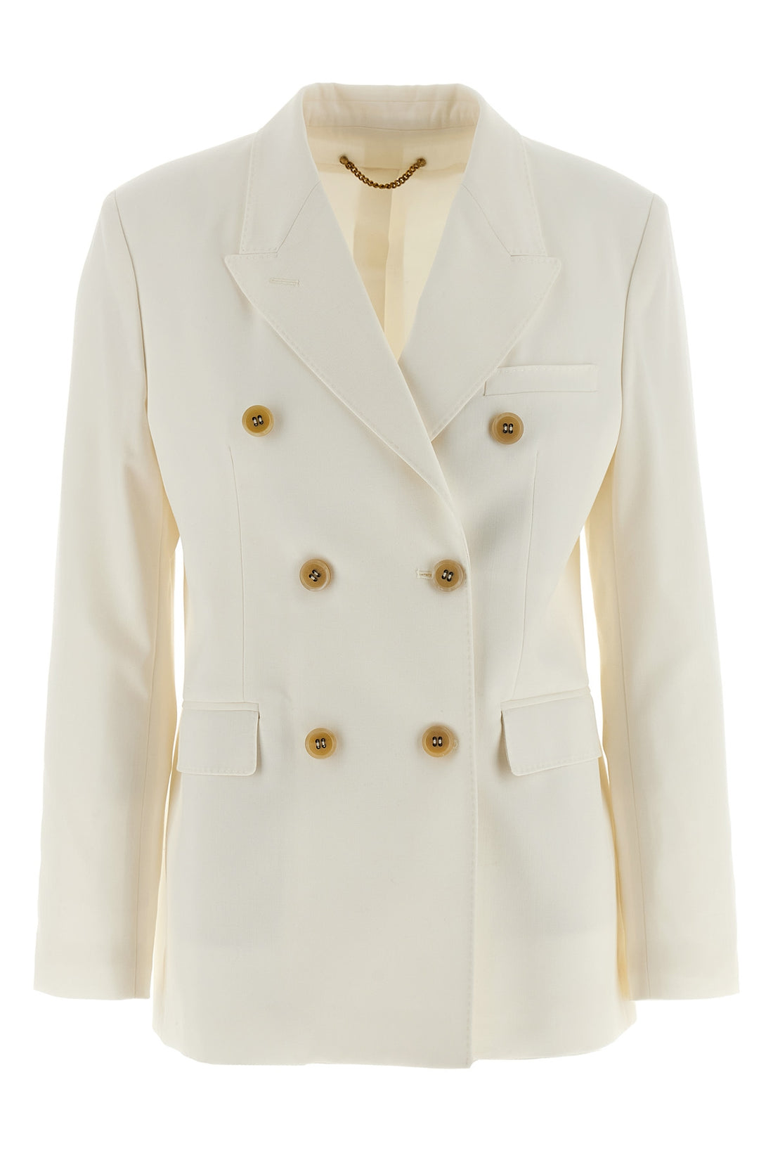 GOLDEN GOOSE 40 diva double-breasted blazer in light virgin wool blend