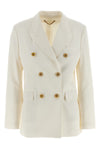 diva double-breasted blazer in light virgin wool blend
